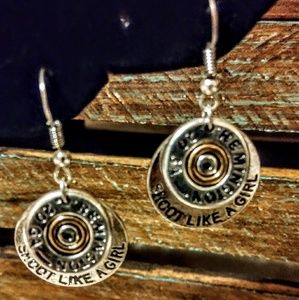 Shotgun Shell "Shoot Like A Girl" Dangles